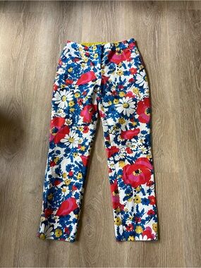 Boden Ankle Pants Womens Size 2R Multicolor Floral Pockets 26x26 High Rise
